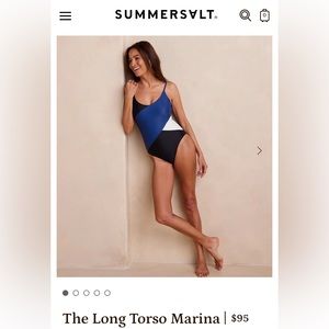 Summersalt LONG TORSO Marina one piece swimsuit. 16LT. NWOT. Nonsmoking home.